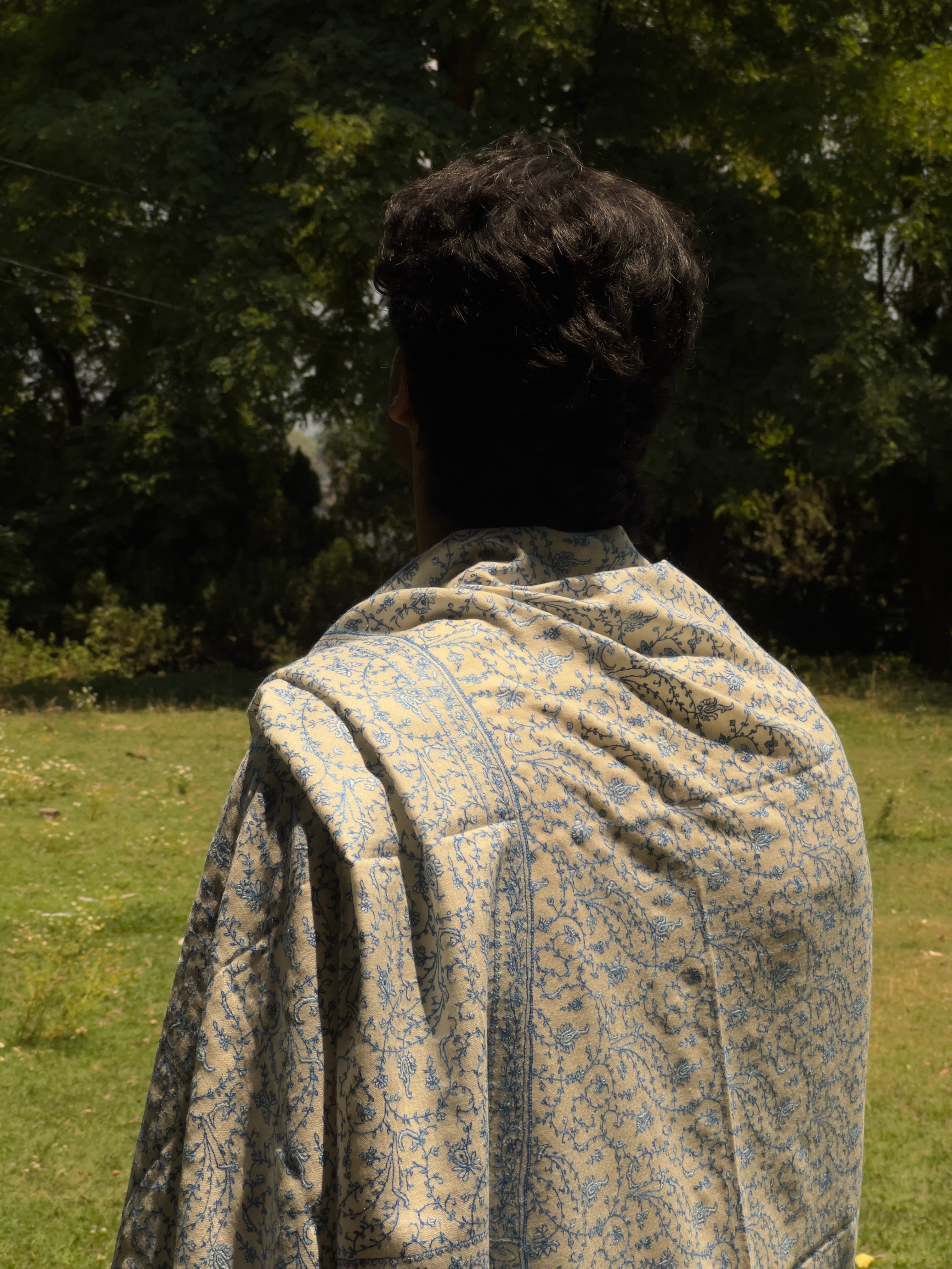 Kani woven shawl detail